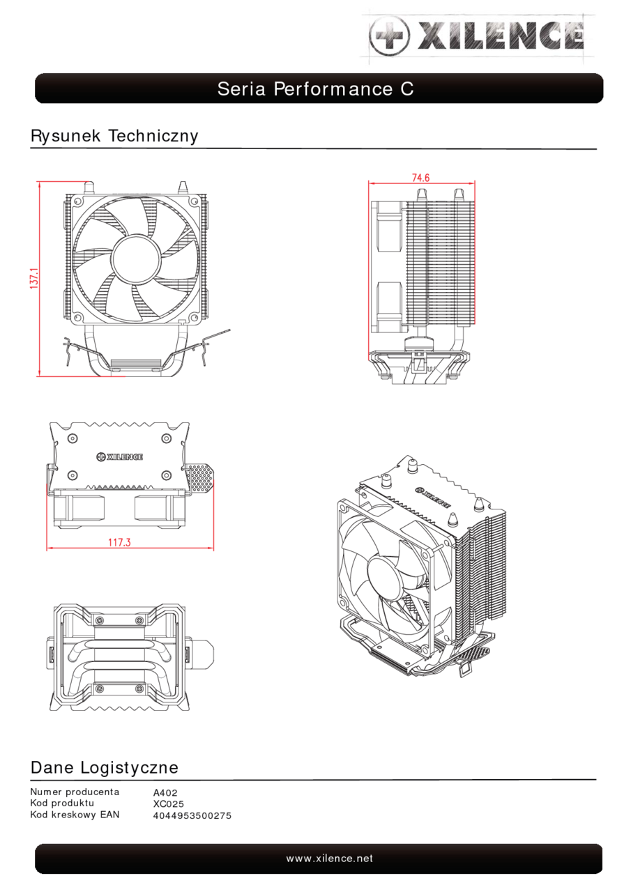 Xilence Xc025 A402 Cpu Cooler Am4fm2fm2fm1am3am3